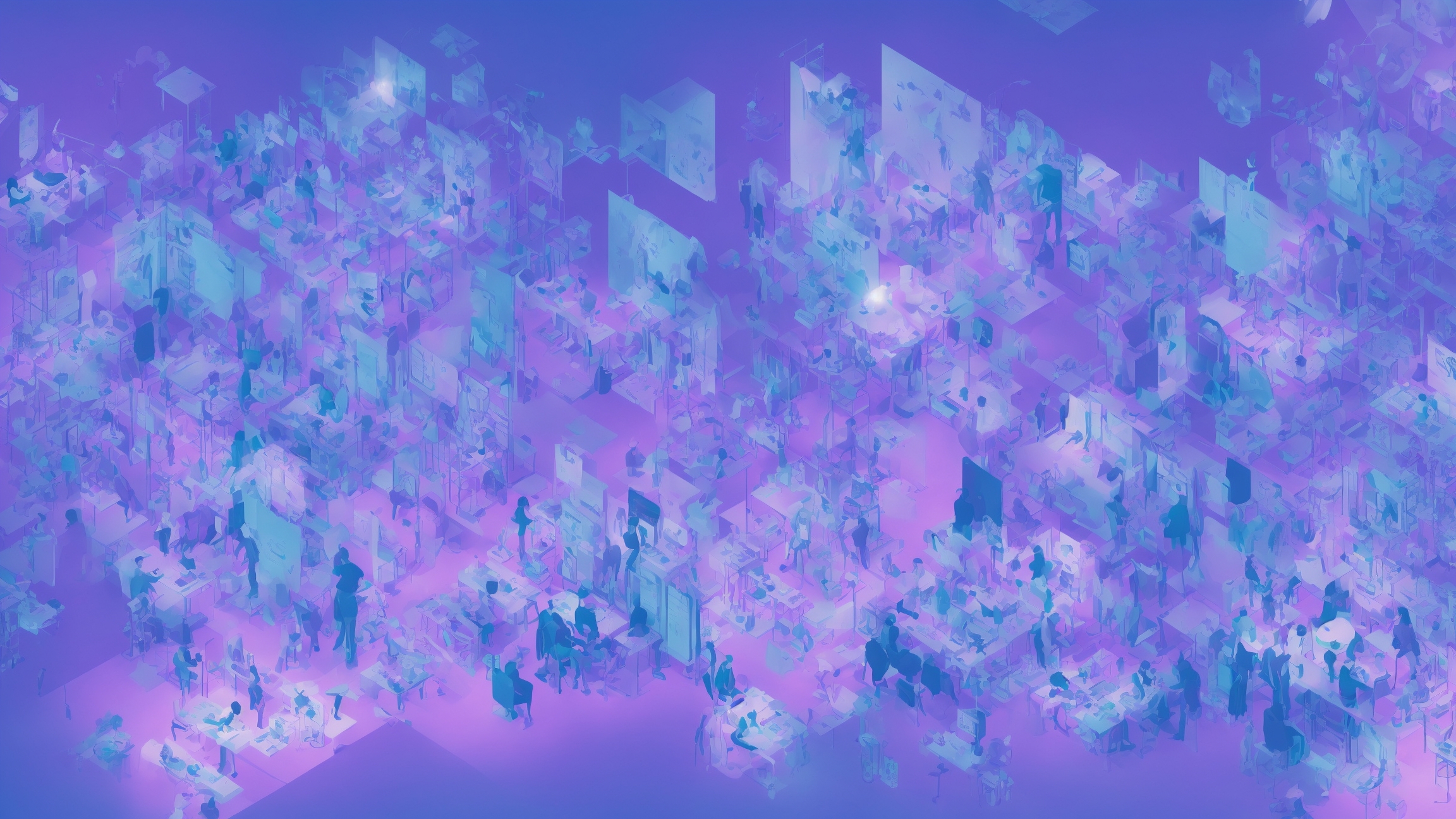 Human and AI working together in a modern digital workspace