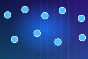 AI agent security illustration with cloud infrastructure, autonomous agent nodes, and protective shield