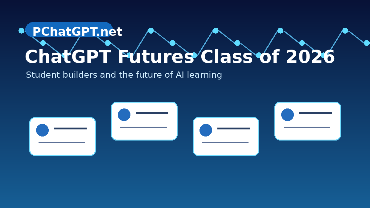 ChatGPT Futures Class of 2026 student builders illustration