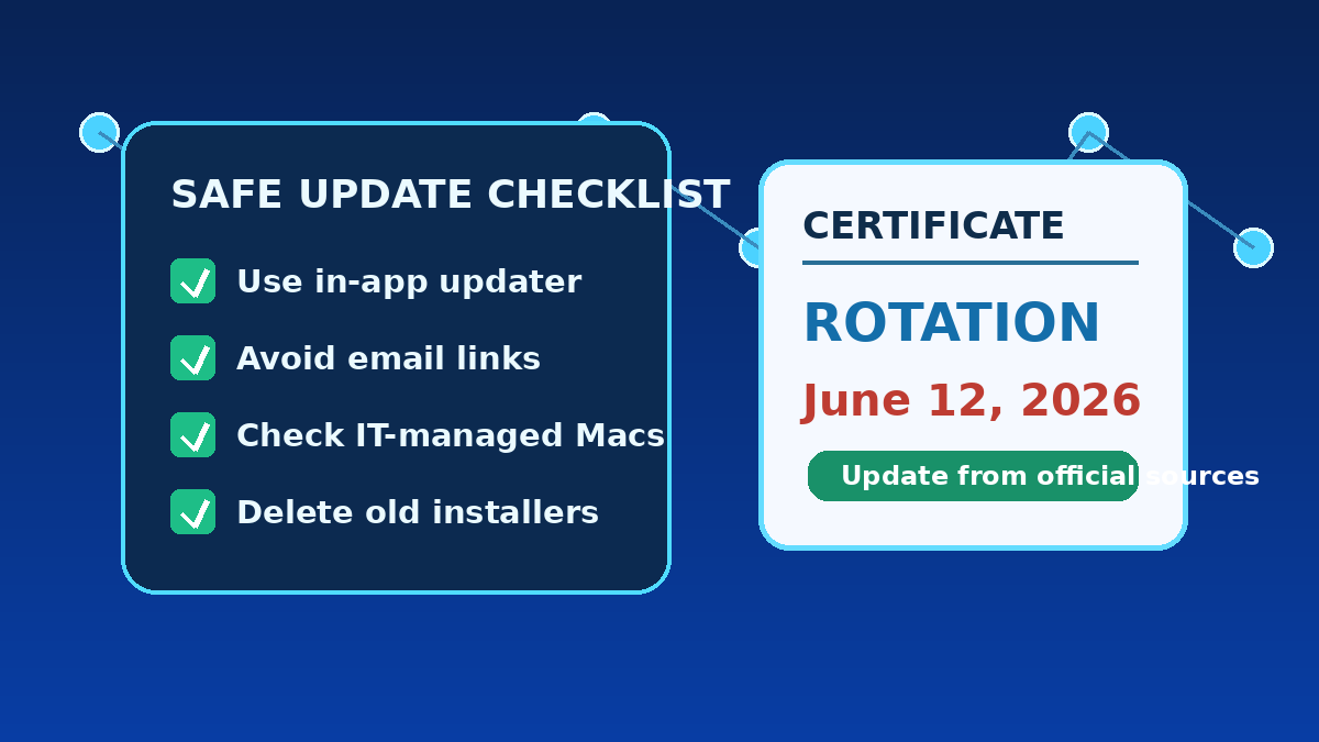Checklist for safely updating the ChatGPT Mac app after OpenAI certificate rotation
