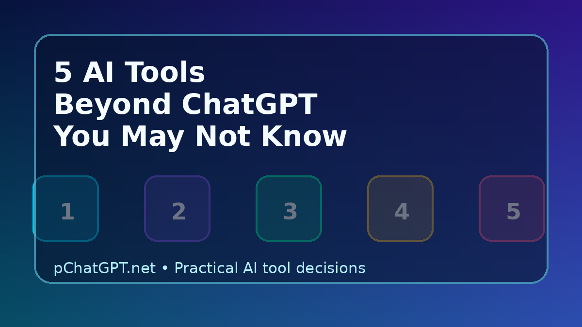 Five lesser-known AI tools beyond ChatGPT featured illustration