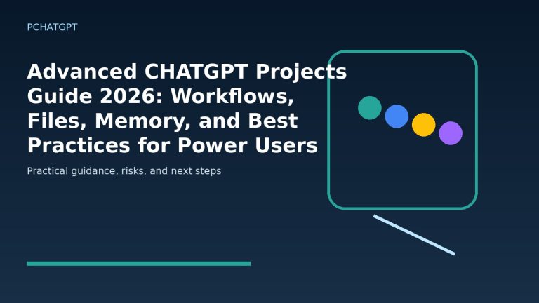 Advanced CHATGPT Projects Guide 2026: Workflows, Files, Memory, and Best Practices for Power Users