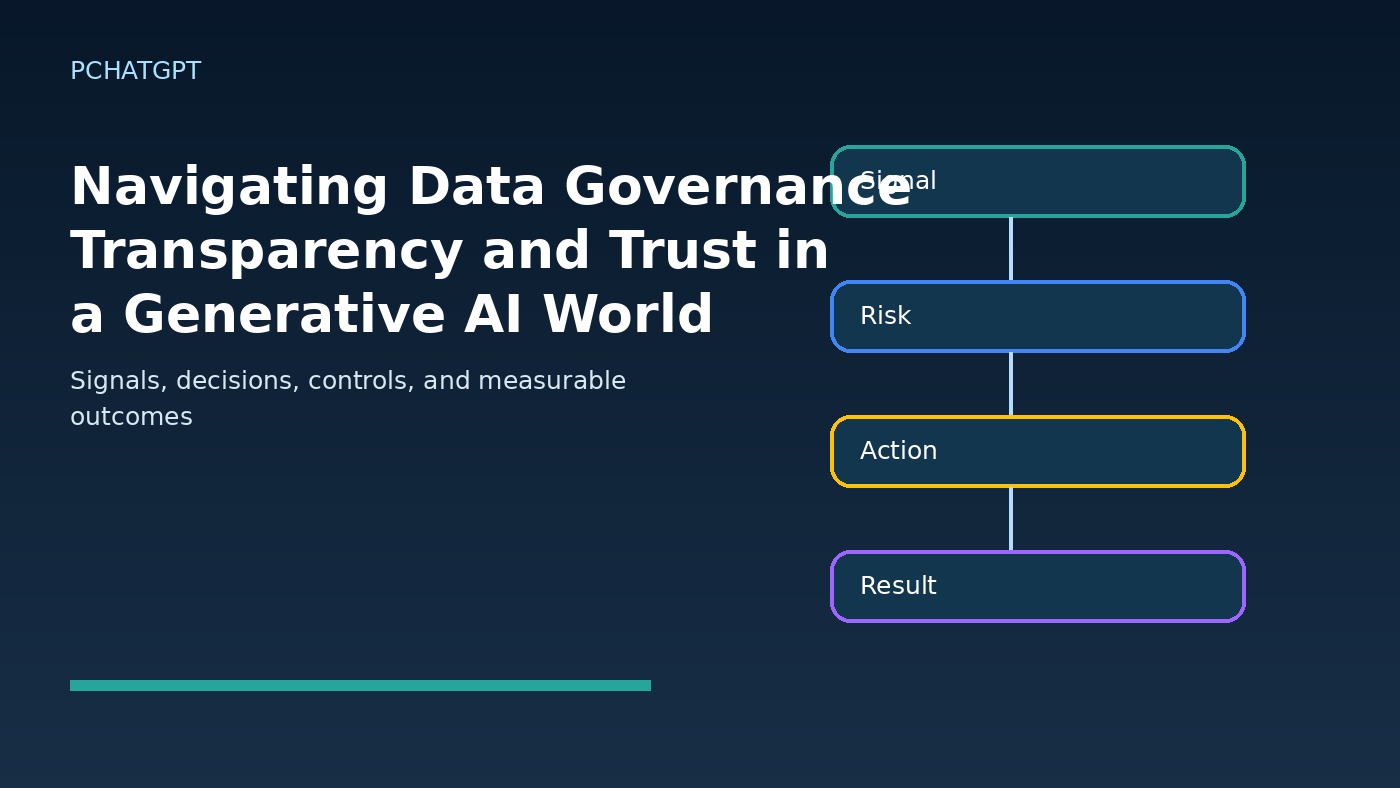 navigating data governance transparency and trust in a generative ai world workflow diagram