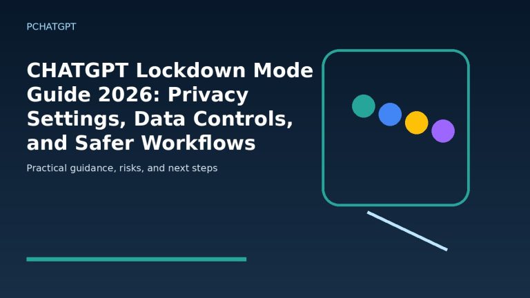CHATGPT Lockdown Mode Guide 2026: Privacy Settings, Data Controls, and Safer Workflows featured editorial image