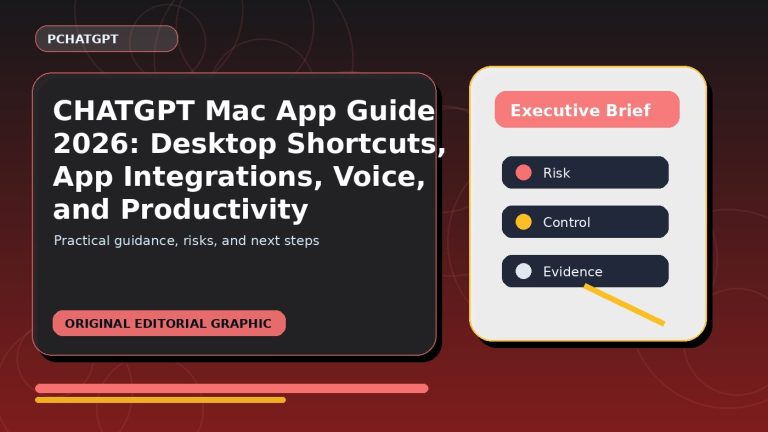 CHATGPT Mac App Guide 2026: Desktop Shortcuts, App Integrations, Voice, and Productivity Workflows featured editorial image