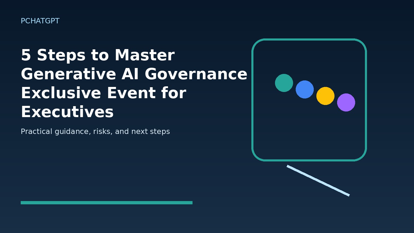 5 Steps to Master Generative AI Governance Exclusive Event for Executives featured editorial image