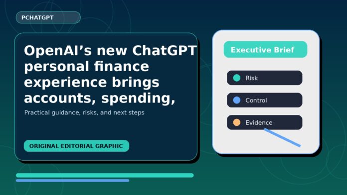 OpenAI’s new ChatGPT personal finance experience brings accounts, spending, and goals together OpenAI ChatGPT personal finance experience showing connected accounts and spending insights