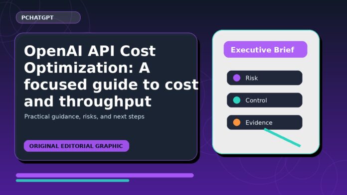 OpenAI API Cost Optimization: A focused guide to cost and throughput choices OpenAI API cost optimization dashboard concept showing models, token usage, caching, Batch, and throughput choices